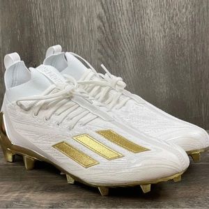 Adidas Adizero Primeknit Mens Football Cleats Size White Gold GX5100
